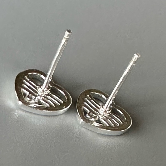 Sterling Silver Heart Music Note Earrings - Picture 6 of 12